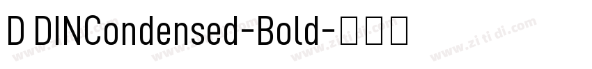 D DINCondensed-Bold字体转换